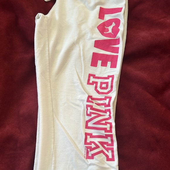 Vintage LOVE PINK Joggers Y2K RARE- White - Picture 3 of 10